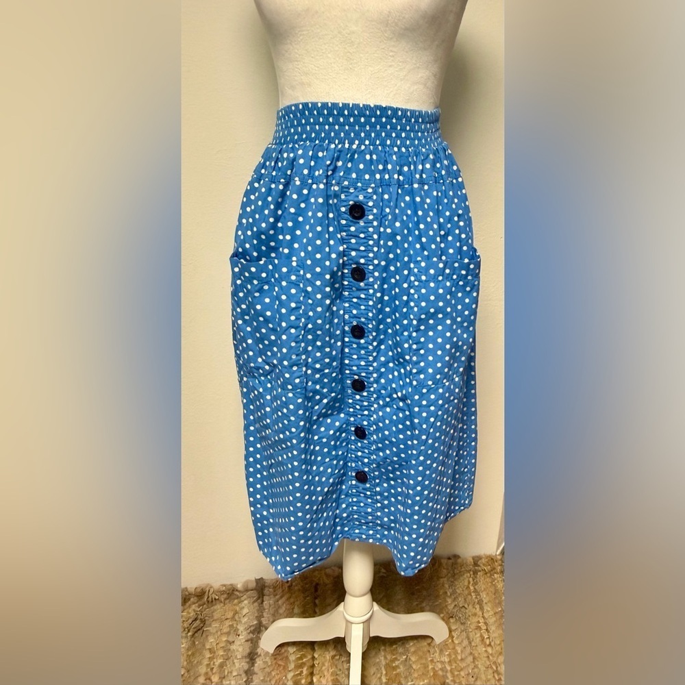 ASOS Retro Style Blue & White Polka Dots Skirt Size 4